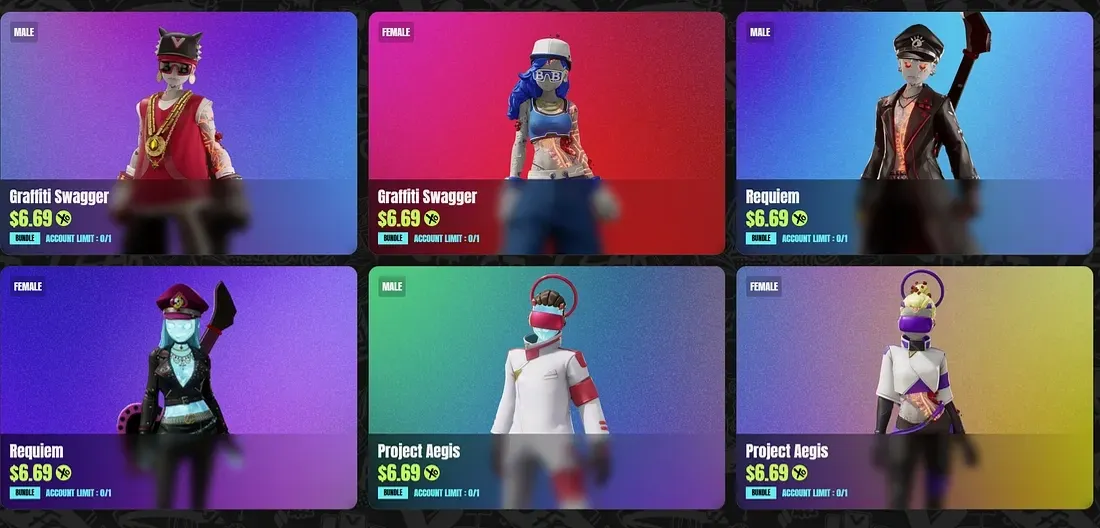 Frontier Avatar Wearable Sets