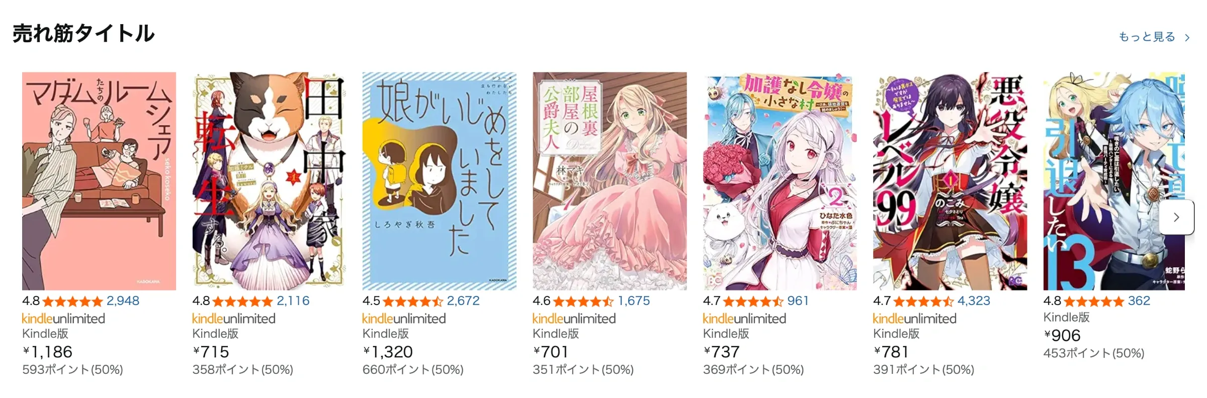 売れ筋タイトル