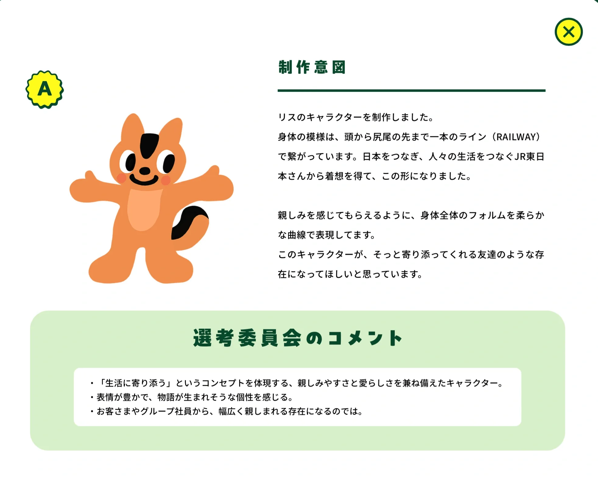 キャラクターA